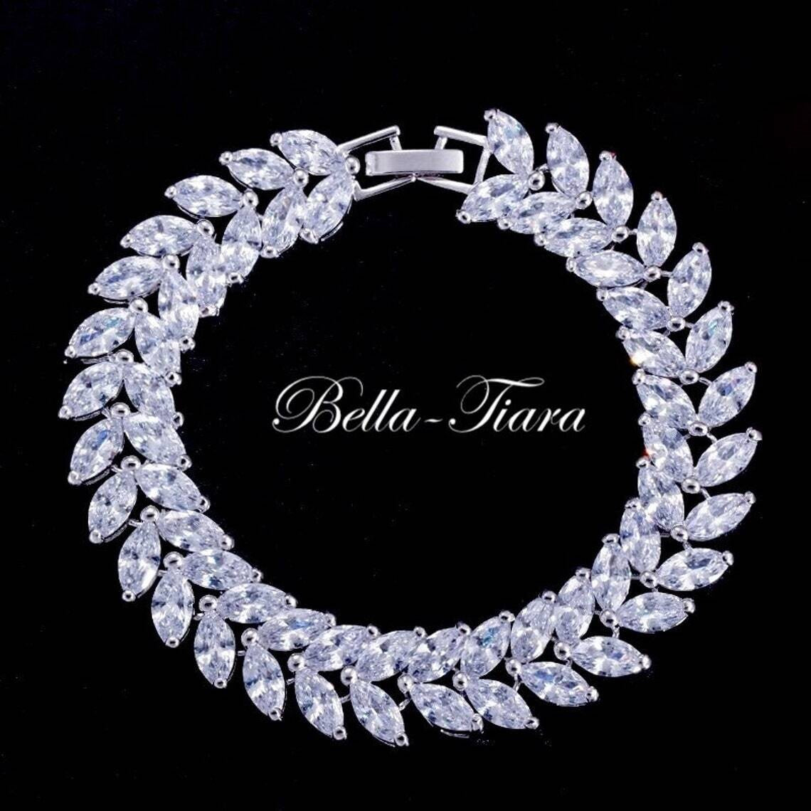 Gracie - Exquisite CZ wedding necklace set