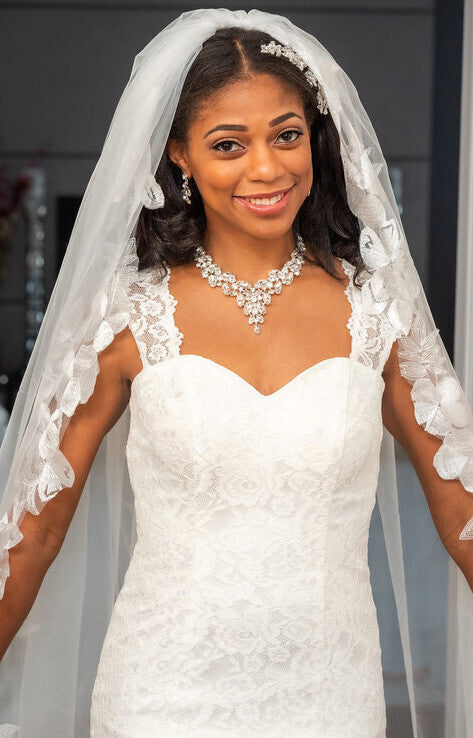 Julieann - Dazzling statement crystal bridal necklace set