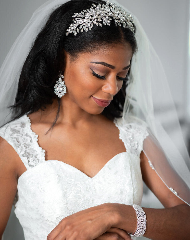 Tabata Stunning statement drop Bridal Earrings