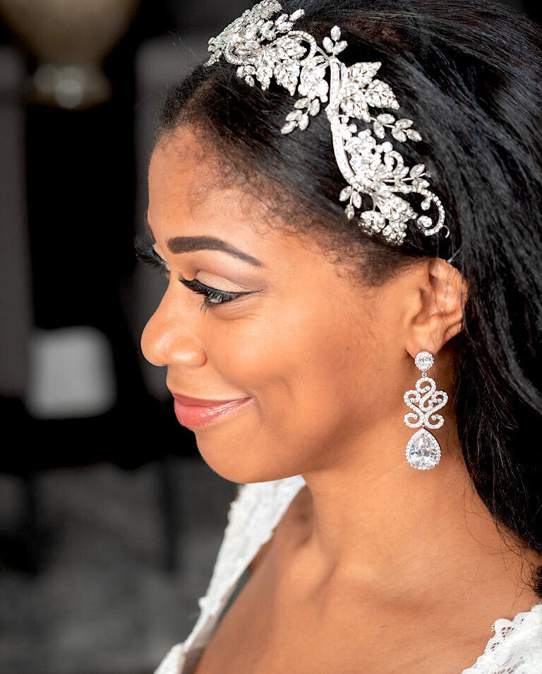 Arabella -  CZ chandelier bridal earrings
