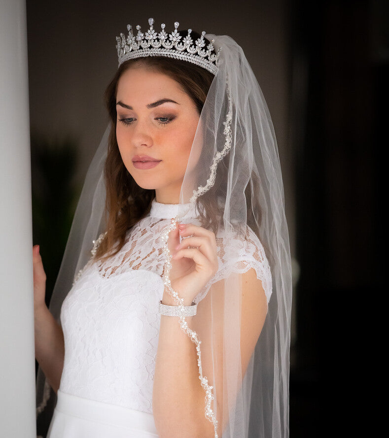 Majestic - Swarovski Crystal Wedding tiara Crown