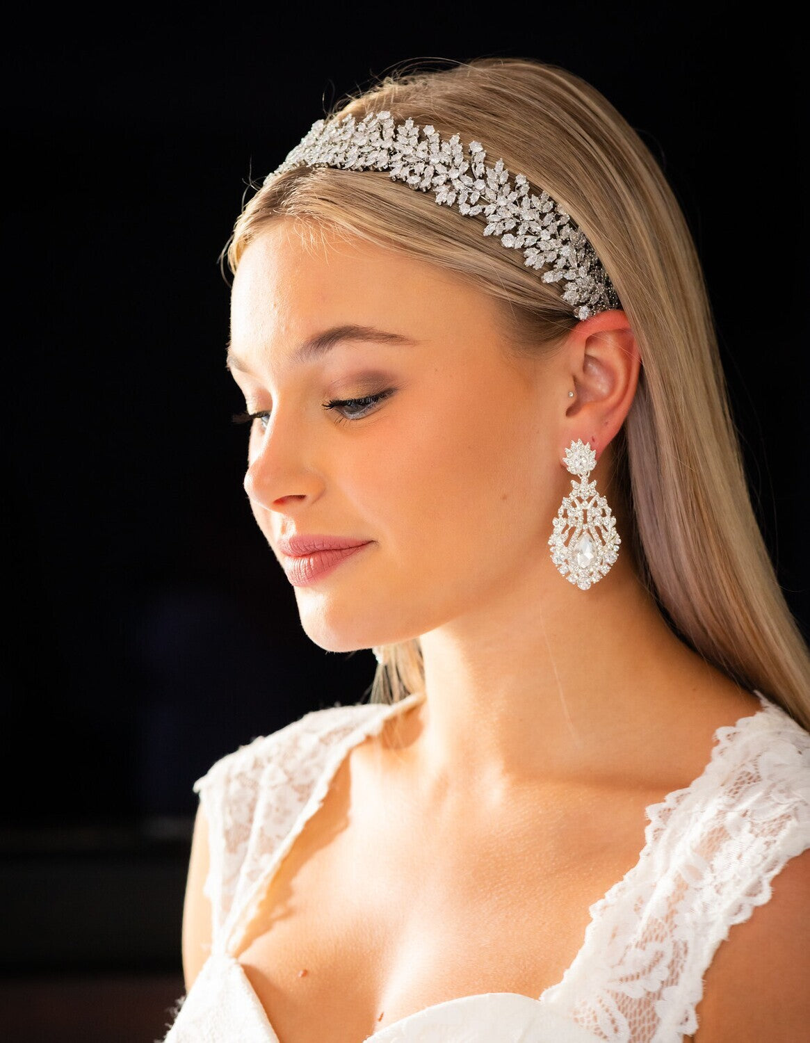 Stefania, Vintage inspired bridal wedding earrings