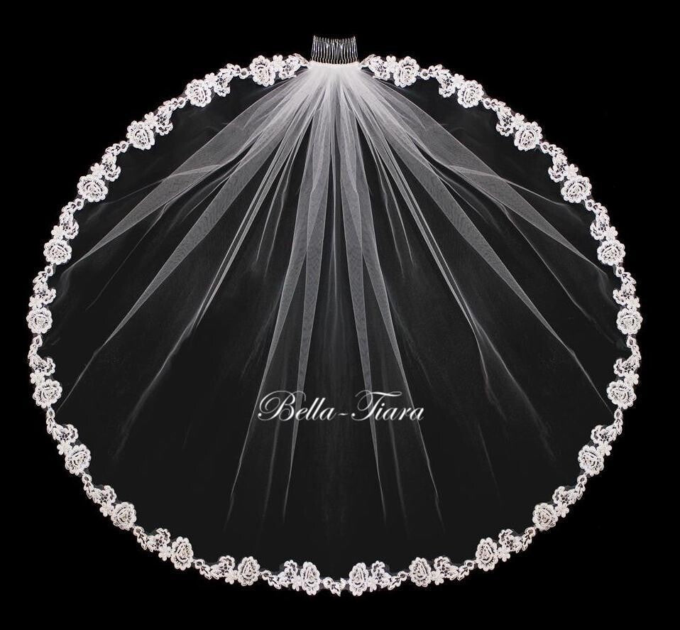 Lily - Flower girl rhinestone pearl tiara