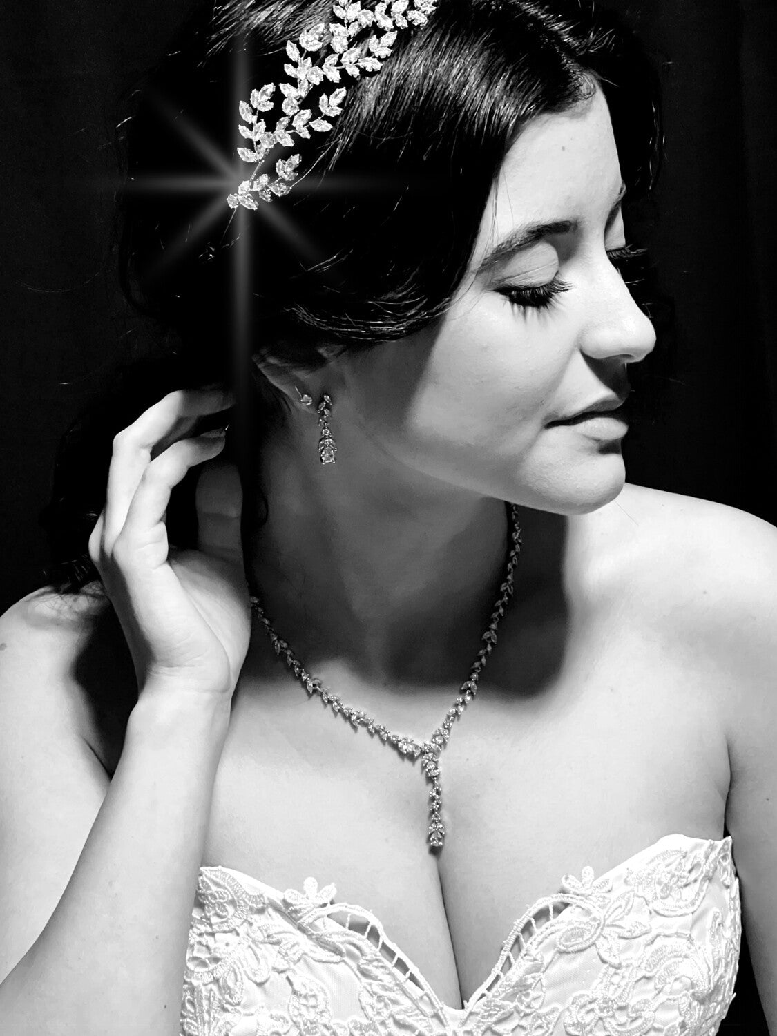 Rosamaria - Elegant vine bridesmaids prom necklace set