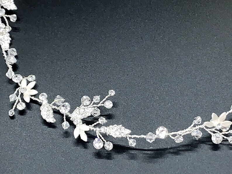 Eliana - Crystal wedding hairpiece