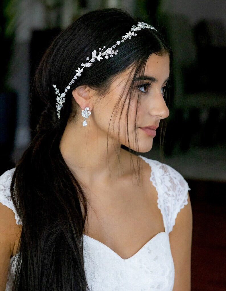 Eliana - Crystal wedding hairpiece