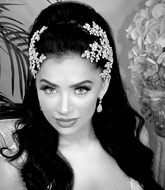 Savia - Swarovski pearl and crystal wedding headpiece