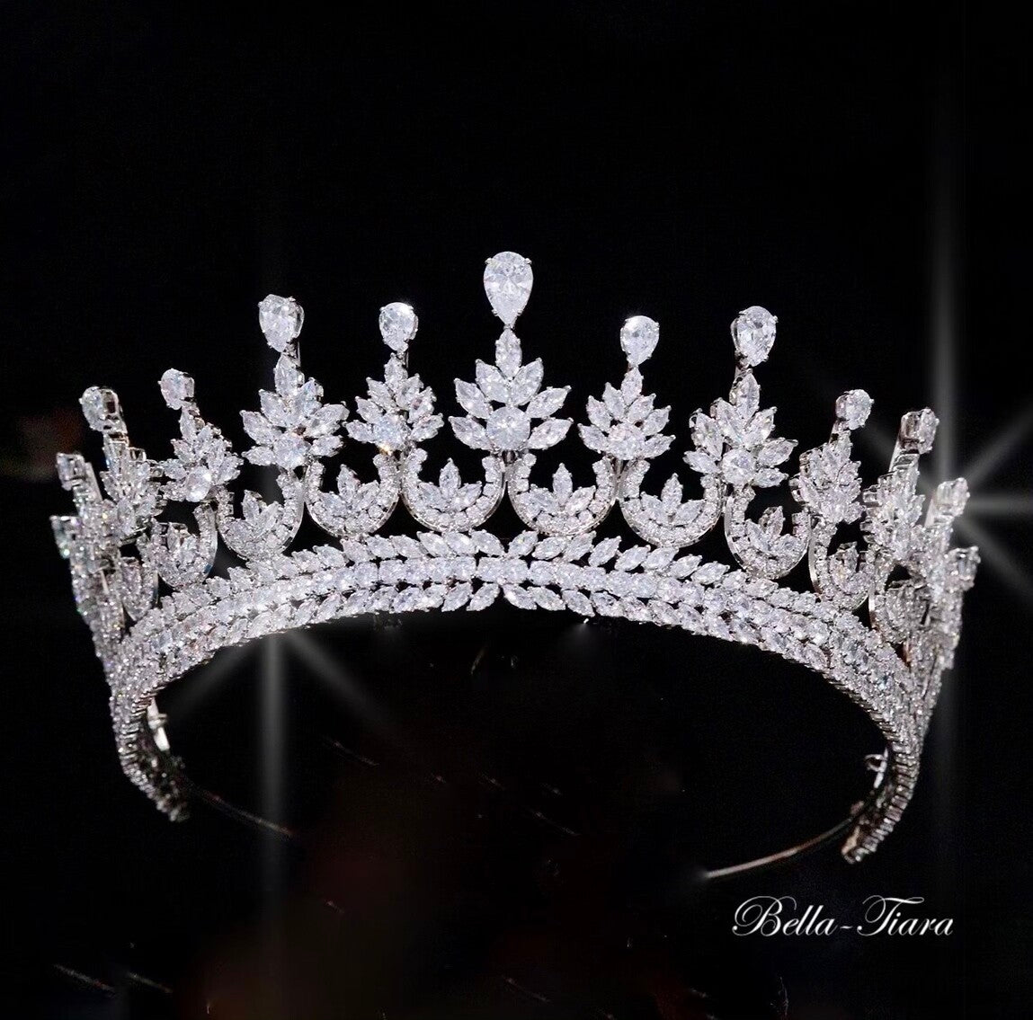 Majestic- Stunning Gold Crystal wedding Tiara