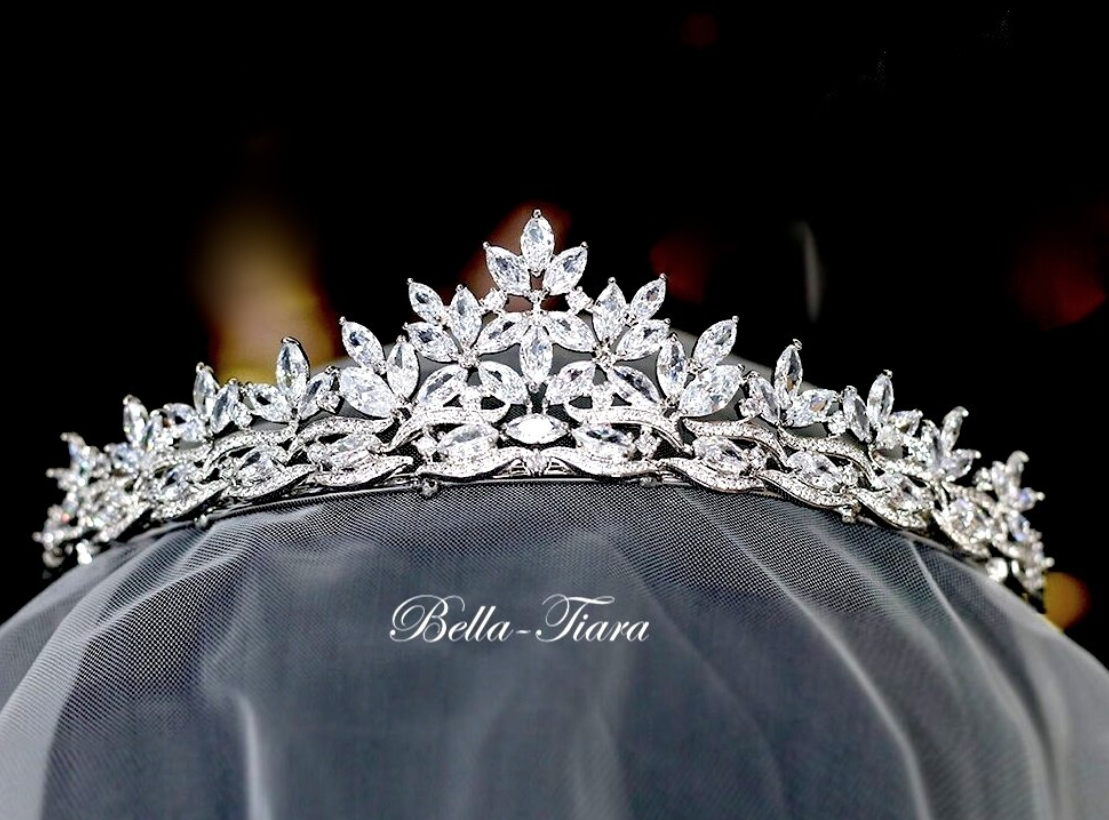 Annalisa - Crystal communion headpiece and veil