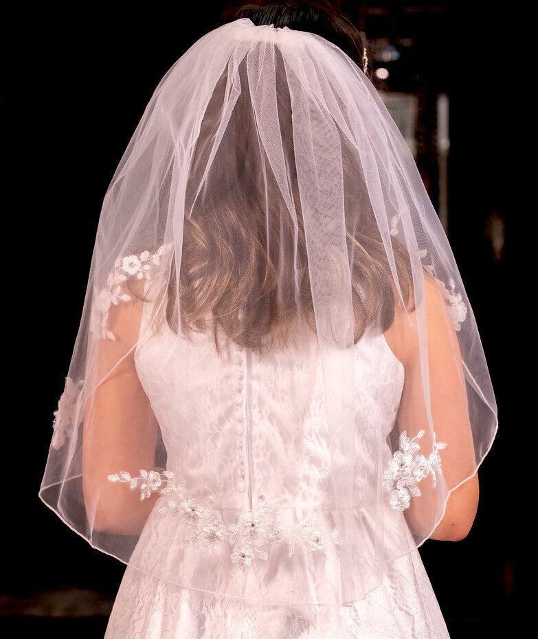 Giannarose - Floral crystal pearl communion headpiece