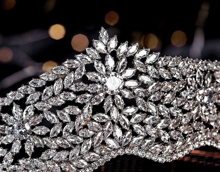 Victoria - Dazzling silver Swarovski Tiara