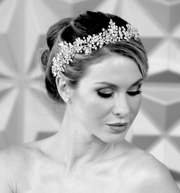 Camille - Beautiful silver Swarovski crystal headband tiara