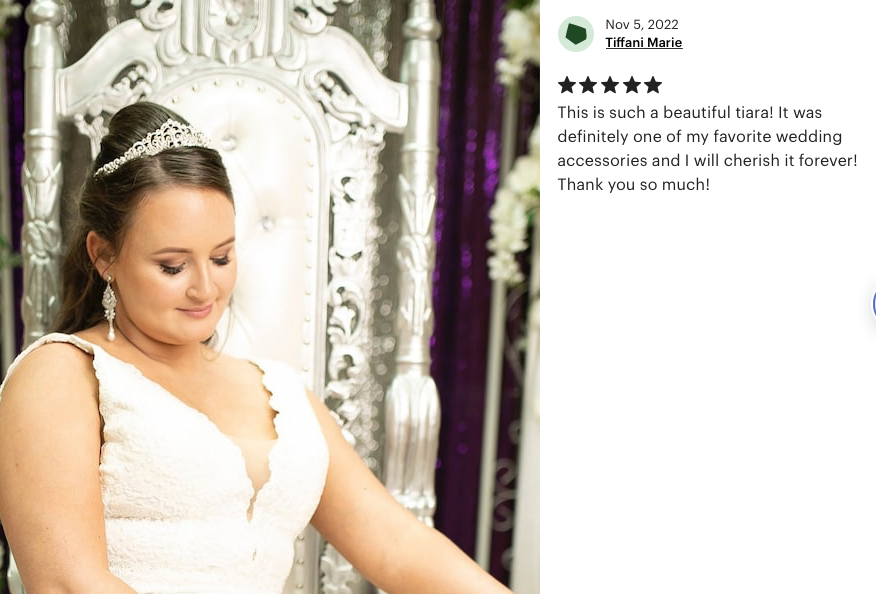 Vita - Elegant Swarovski crystal Wedding Tiara