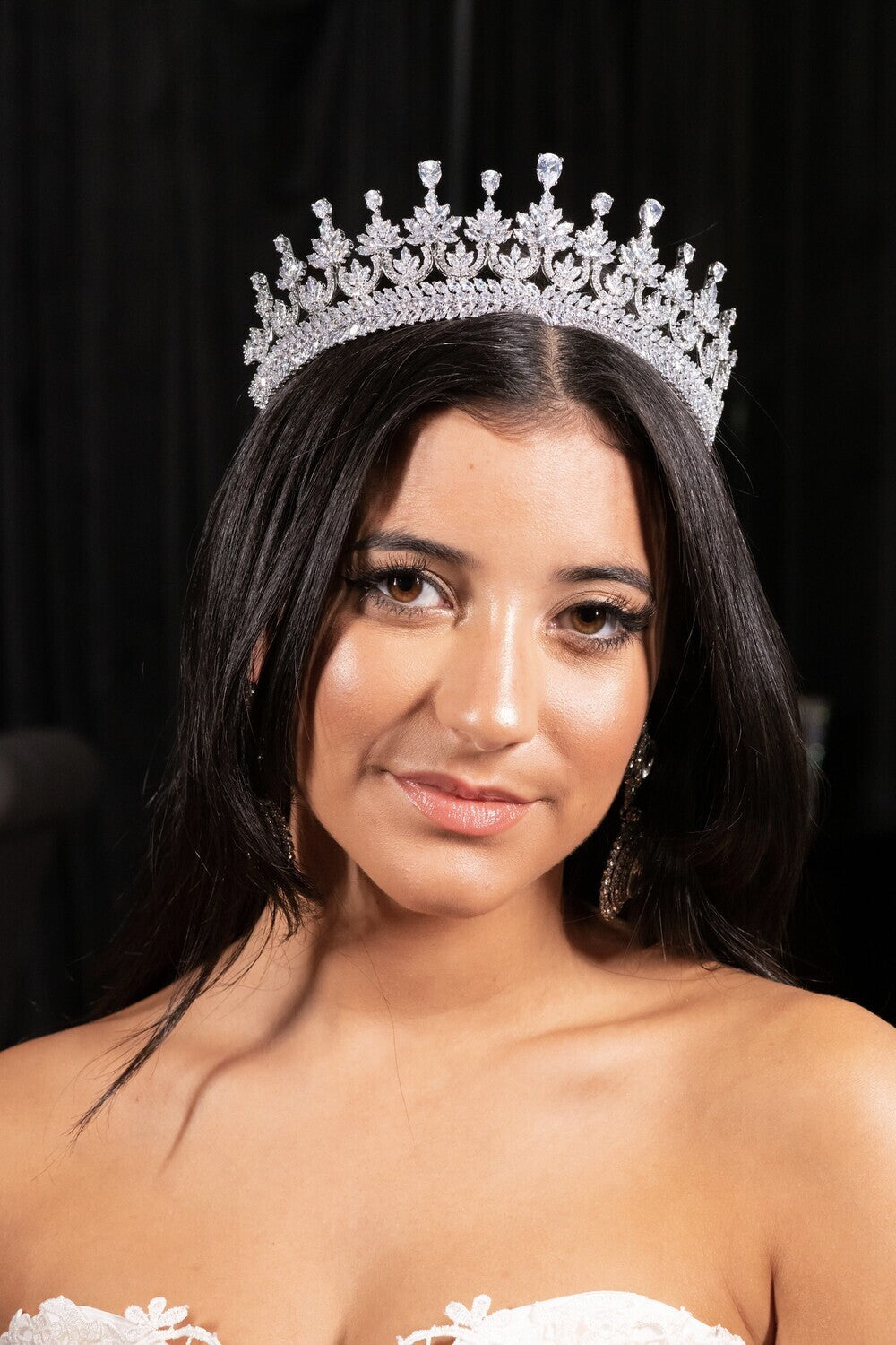 Majestic- Stunning Swarovski Crystal Gold Tiara Crown