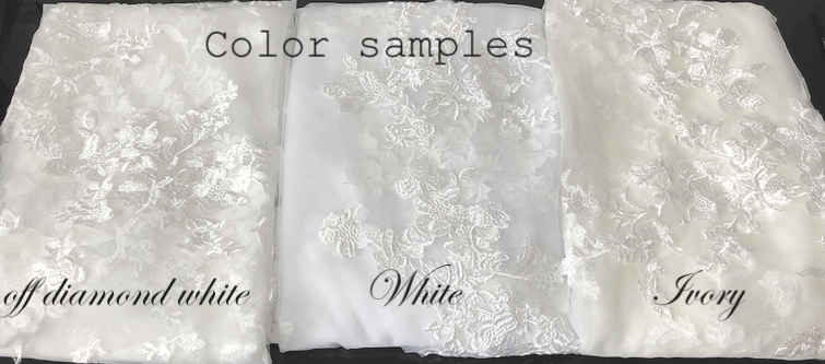 Mariana - Royal floral lace wedding veil with free blusher