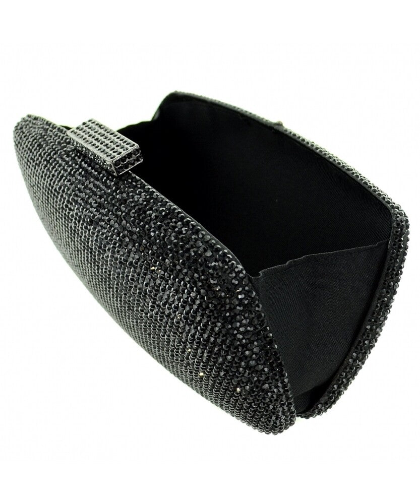 Onyx, Swarovski crystal black clutch purse