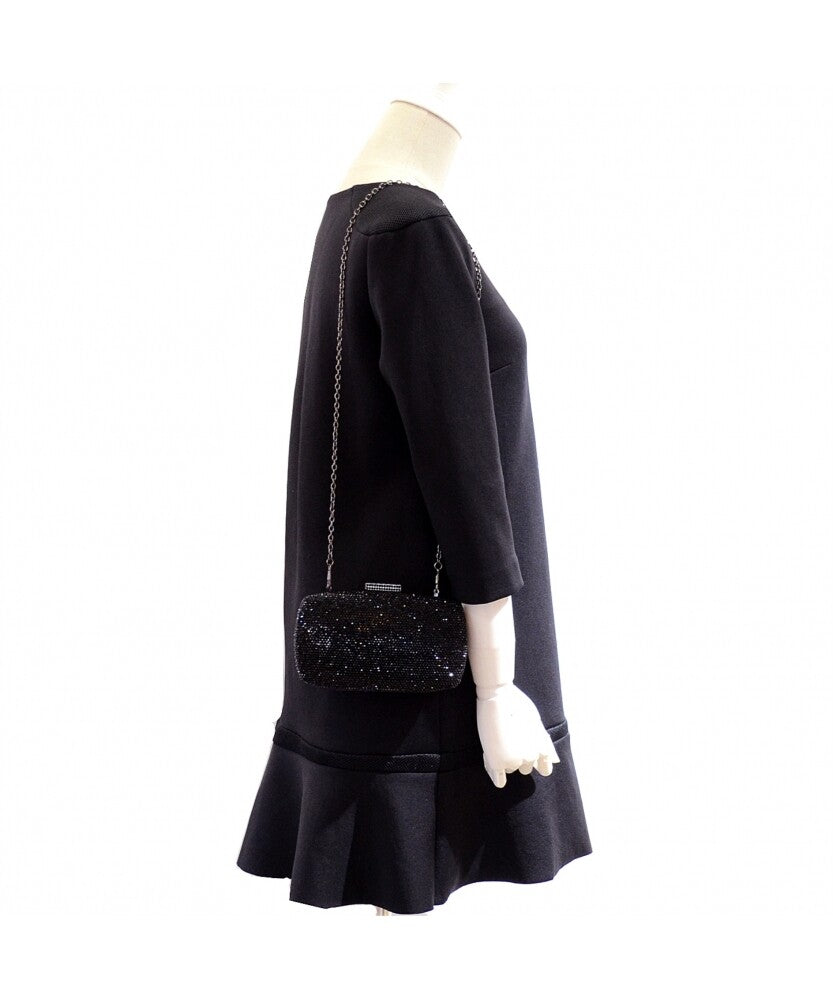 Onyx, Swarovski crystal black clutch purse