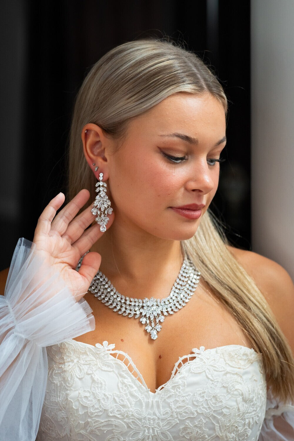 Shantal - Stunning Forehead Crystal wedding headpiece