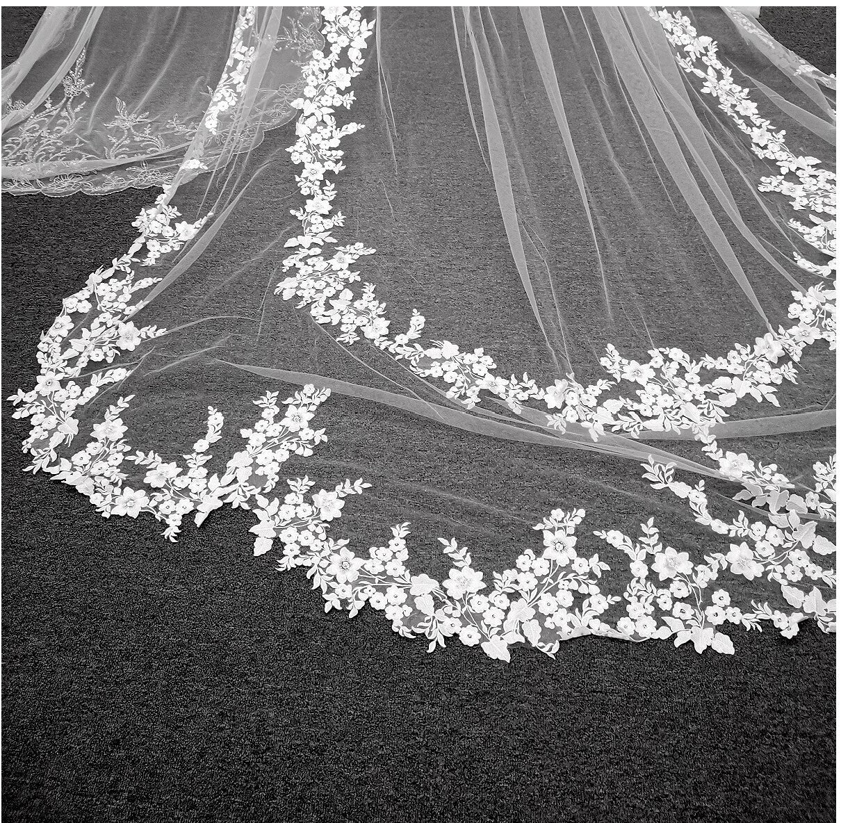 Fatima - Italian collection cathedral lace wedding veil
