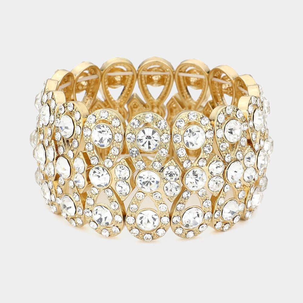 Lindzie- Dazzling gold crystal bracelet