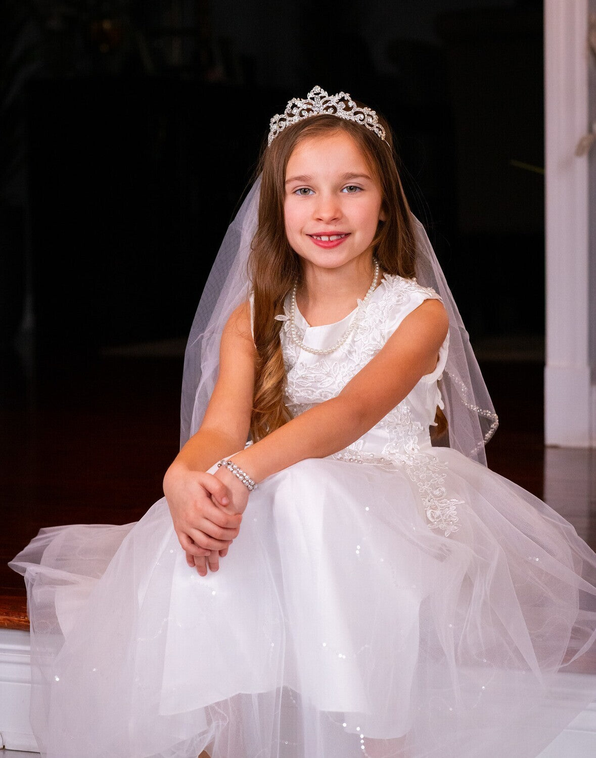 Clover- Beautiful Swarovski crystal Communion Tiara