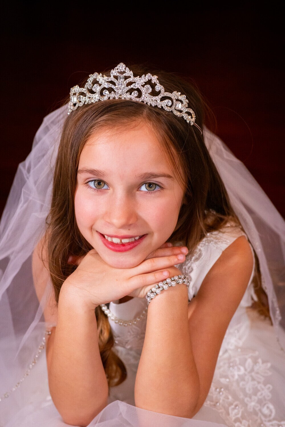 Clover- Beautiful Swarovski crystal Communion Tiara