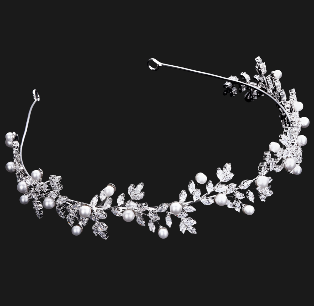 Romantica - Wedding Crystal pearl headband
