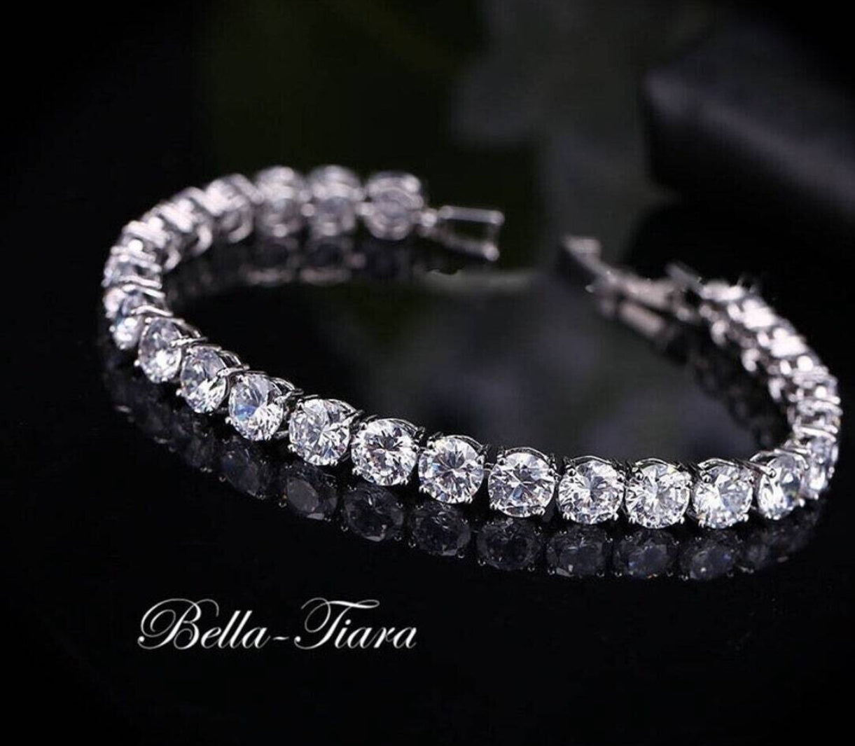 Tamara - Cubic Zirconia simulated diamond crystal necklace set