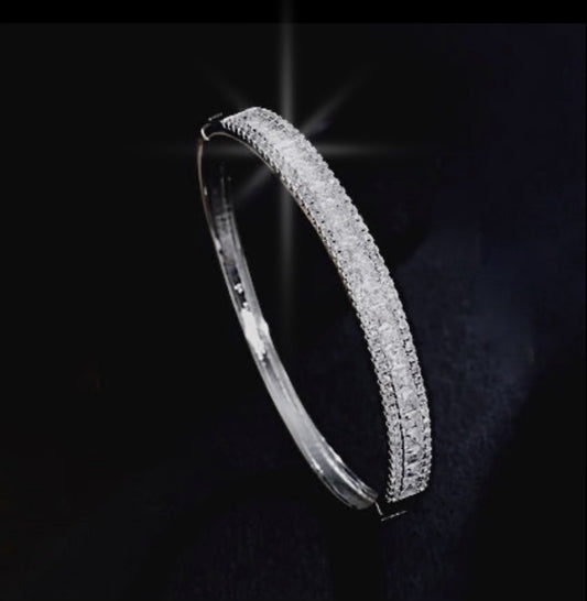 Rafaela - CZ simulated diamond bangle bracelet