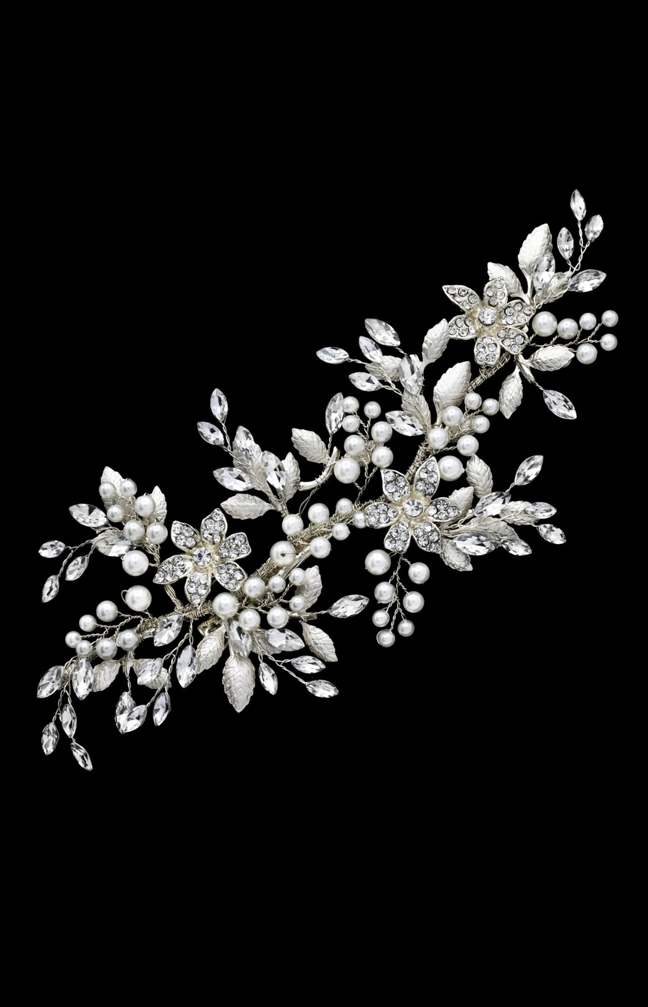 Kaela - Beautiful Swarovski pearl and Crystal headpiece