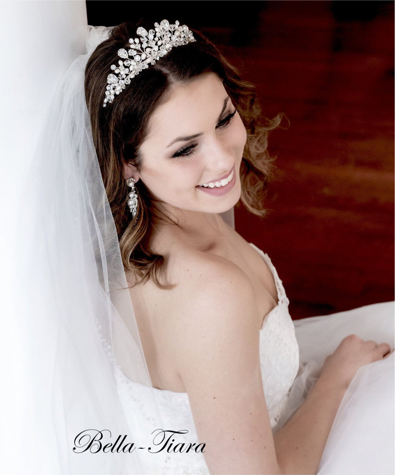 Evelyn - Romantic Crystal and Pearl tiara
