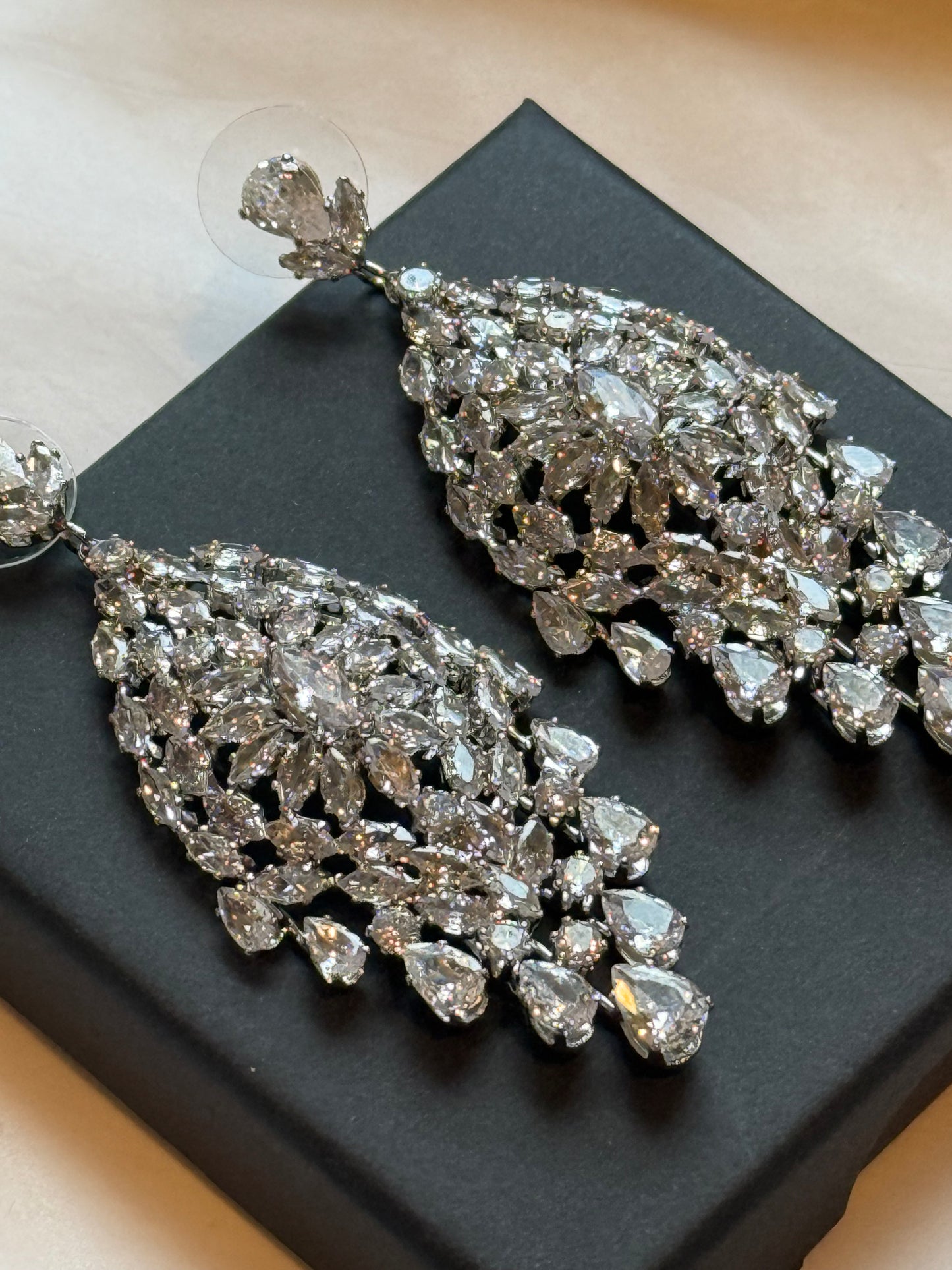 Cz statement earrings