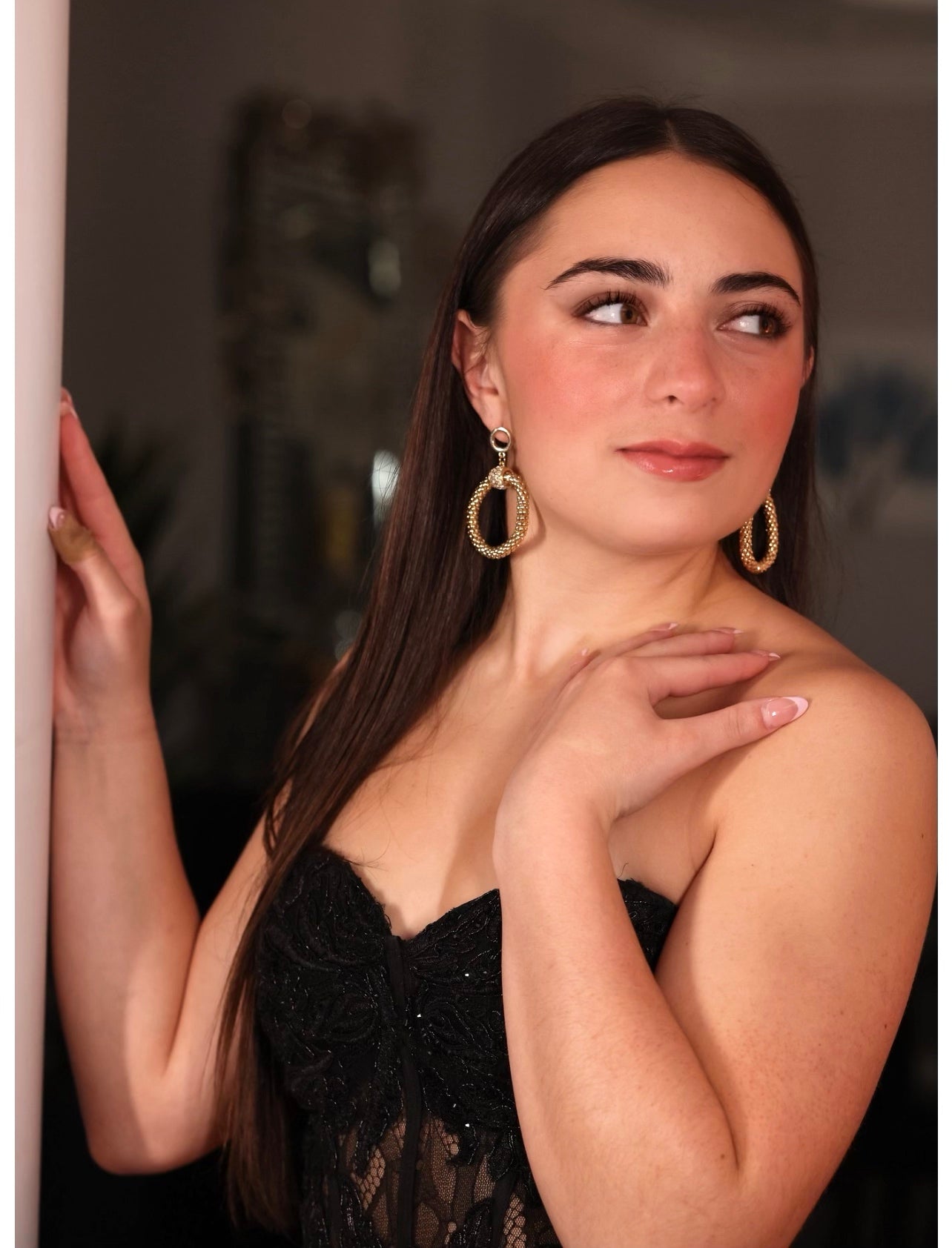 gold hoop earrings