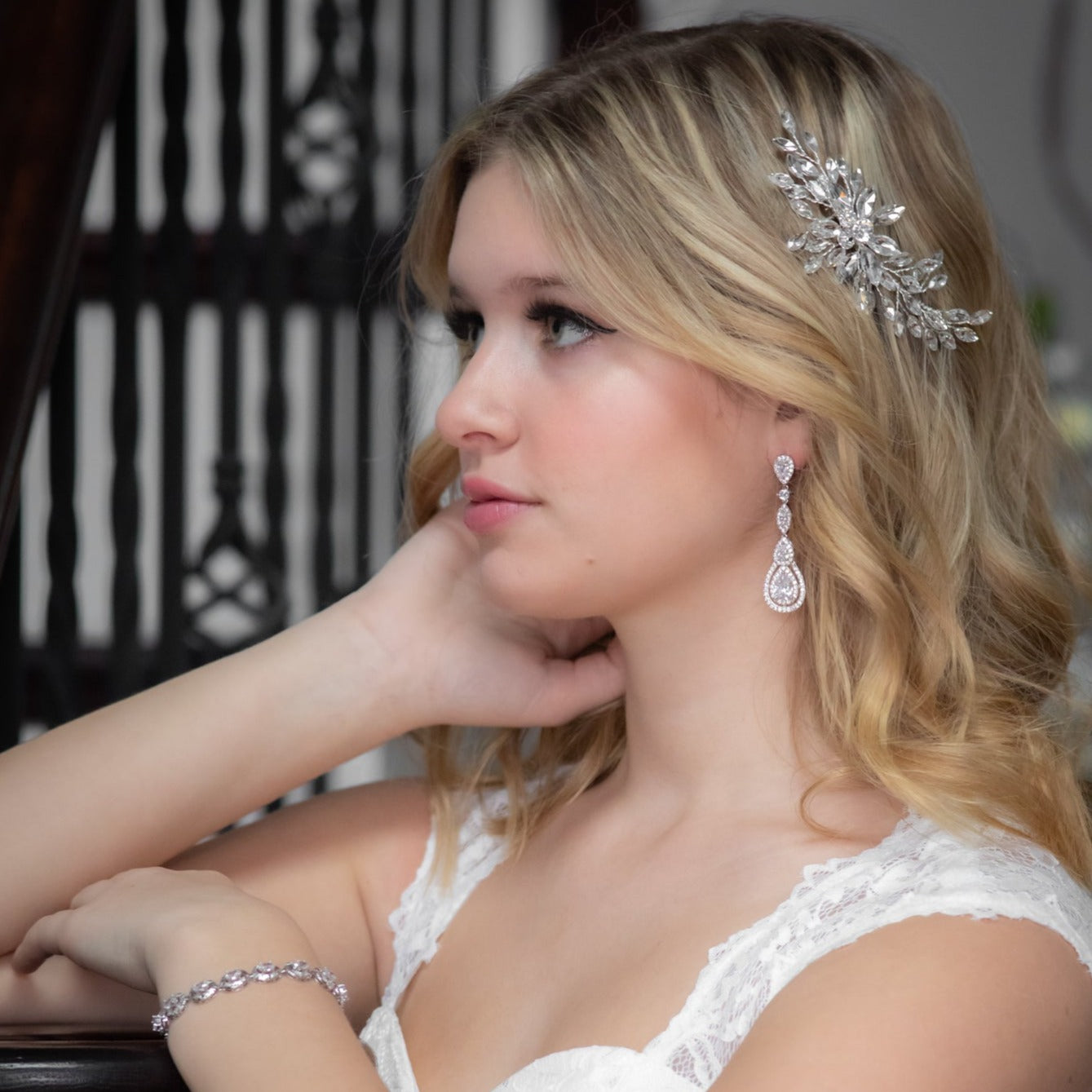 Carla, Swarovski crystal bridal bracelet