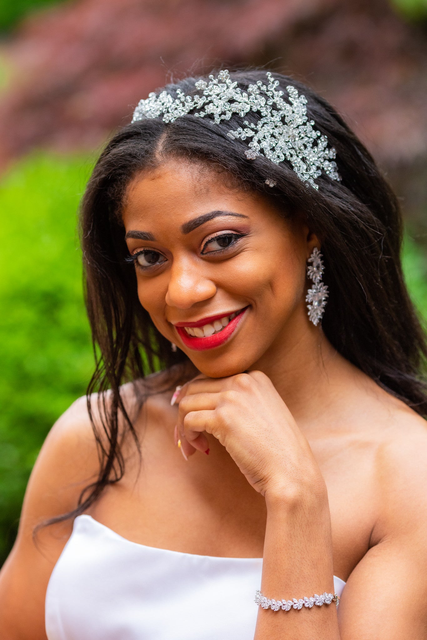 Angelica- Crystal statement earrings