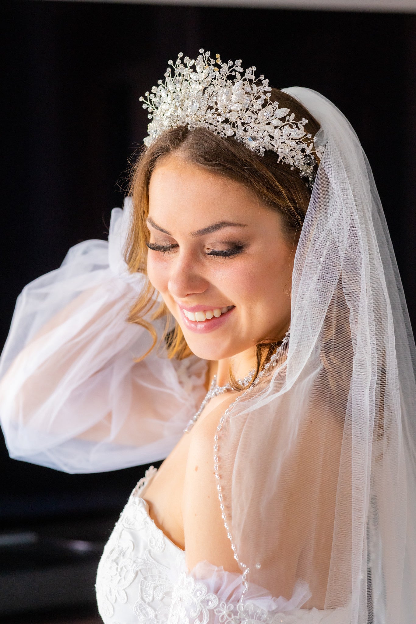Giuseppa, Swarovski Crystal Wedding Crown Tiara