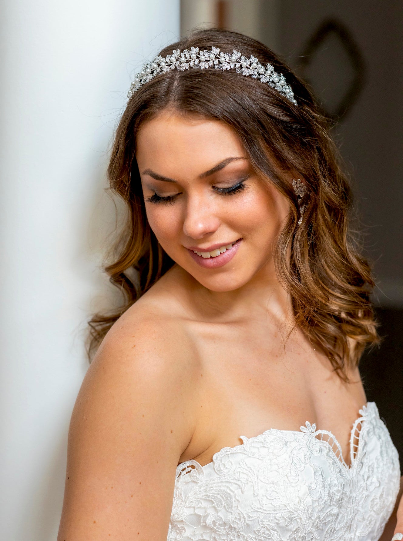 pearl wedding headband