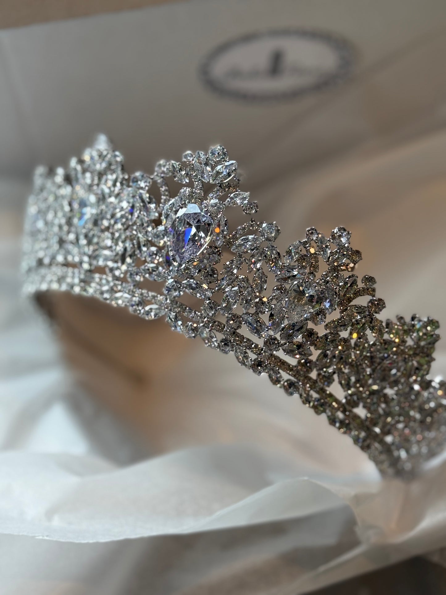 Lesa - Enchanting Swarovski crystal wedding tiara