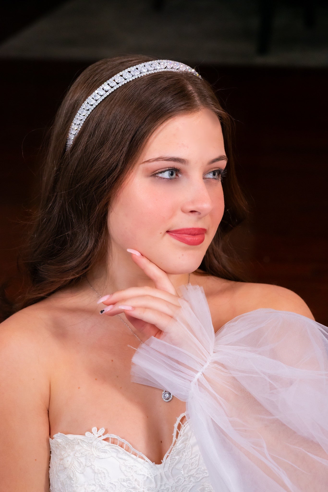 Fazia - Swarovski Crystal wedding headpiece headband