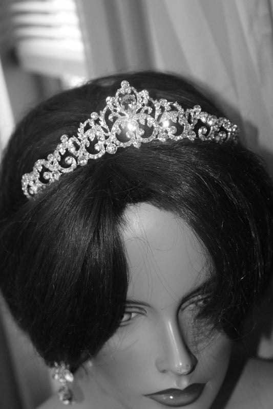 Deronda - Beautiful wedding Silver crystal tiara
