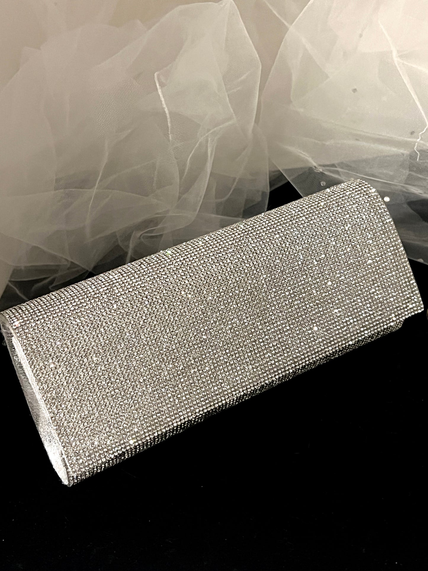Jasmin - Full Rhinestone bridal evening crystal clutch purse
