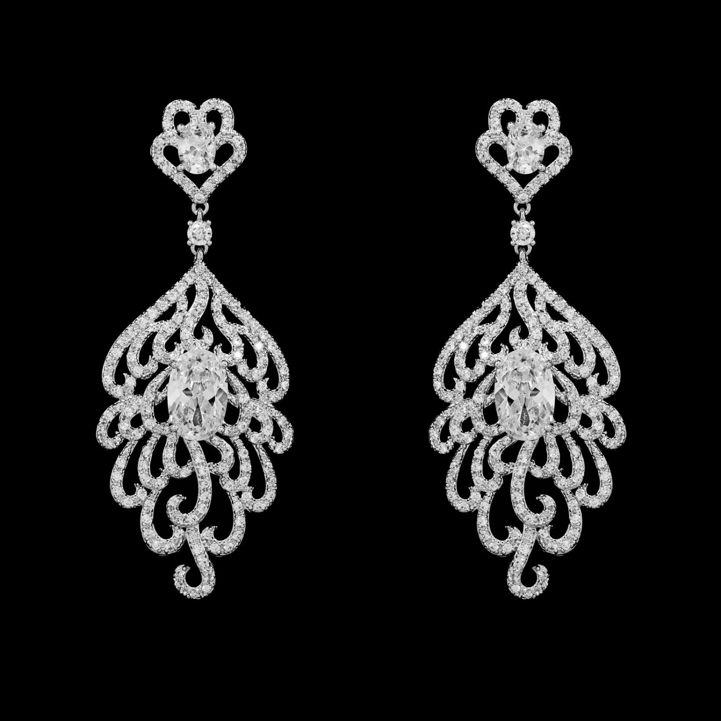 crystal bridal earrings