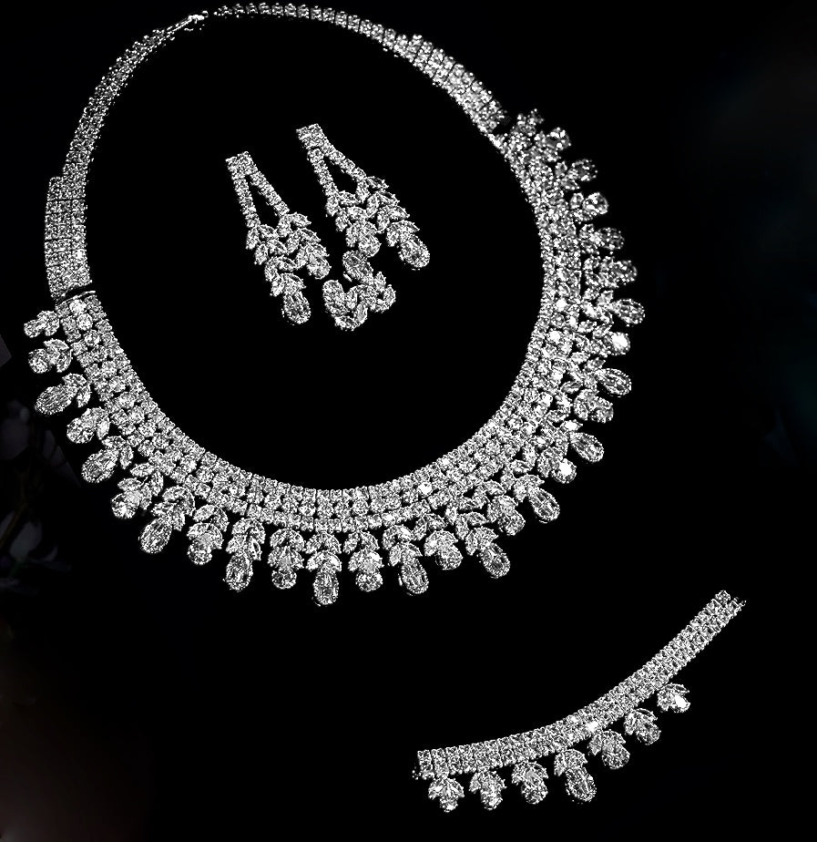 Simulated diamond  bridal jewelry