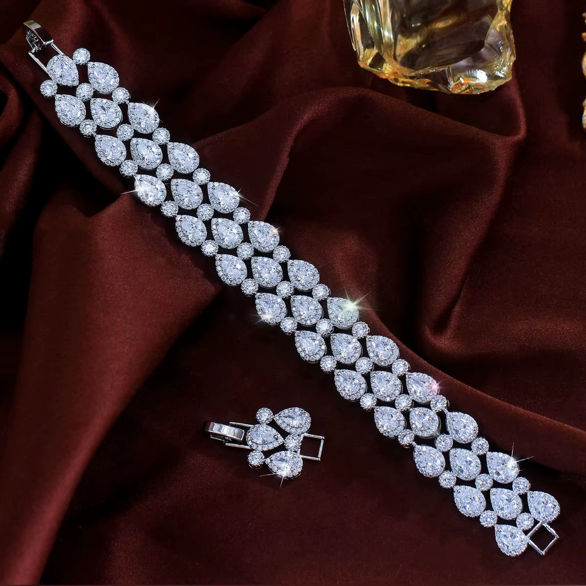 Capri - Elegant simulated diamond bridal bracelet