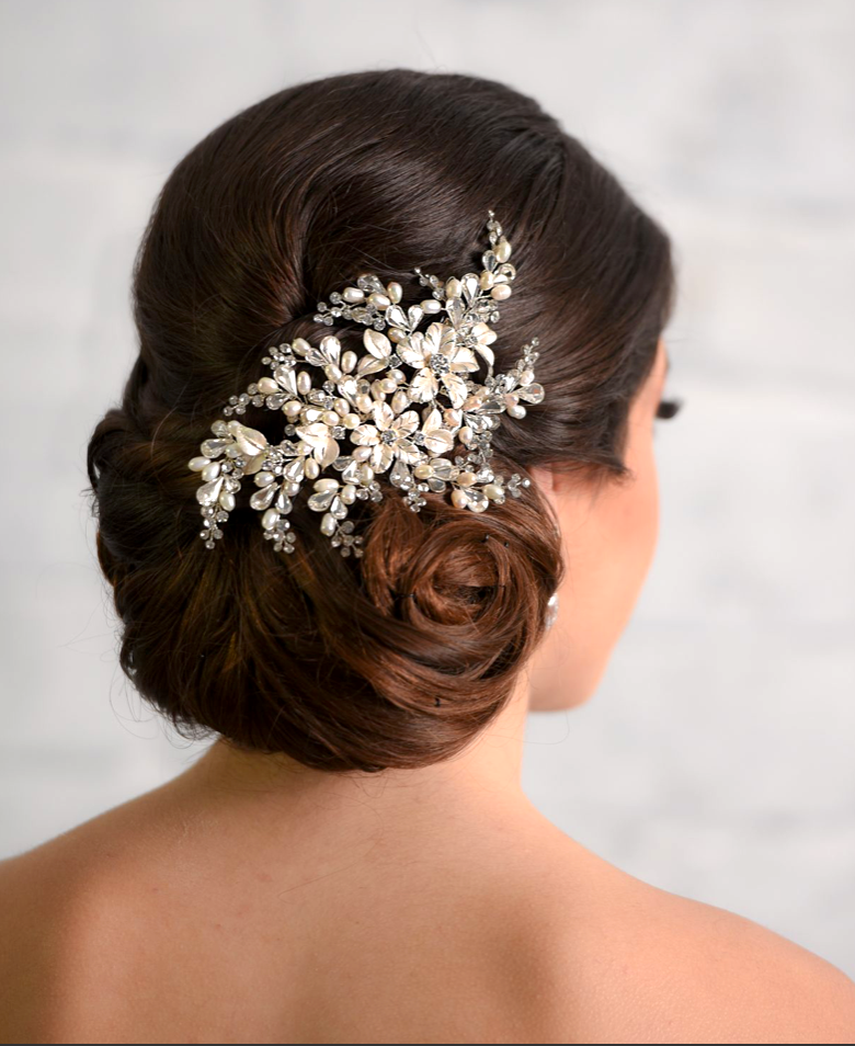 pearl bridal hair comb
