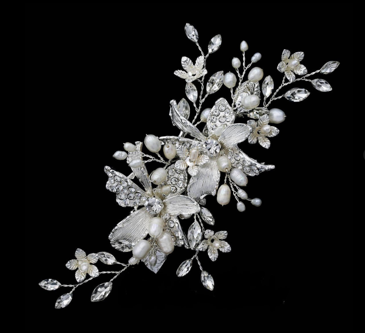 Venezia, Pearl Crystal Wedding Headpiece