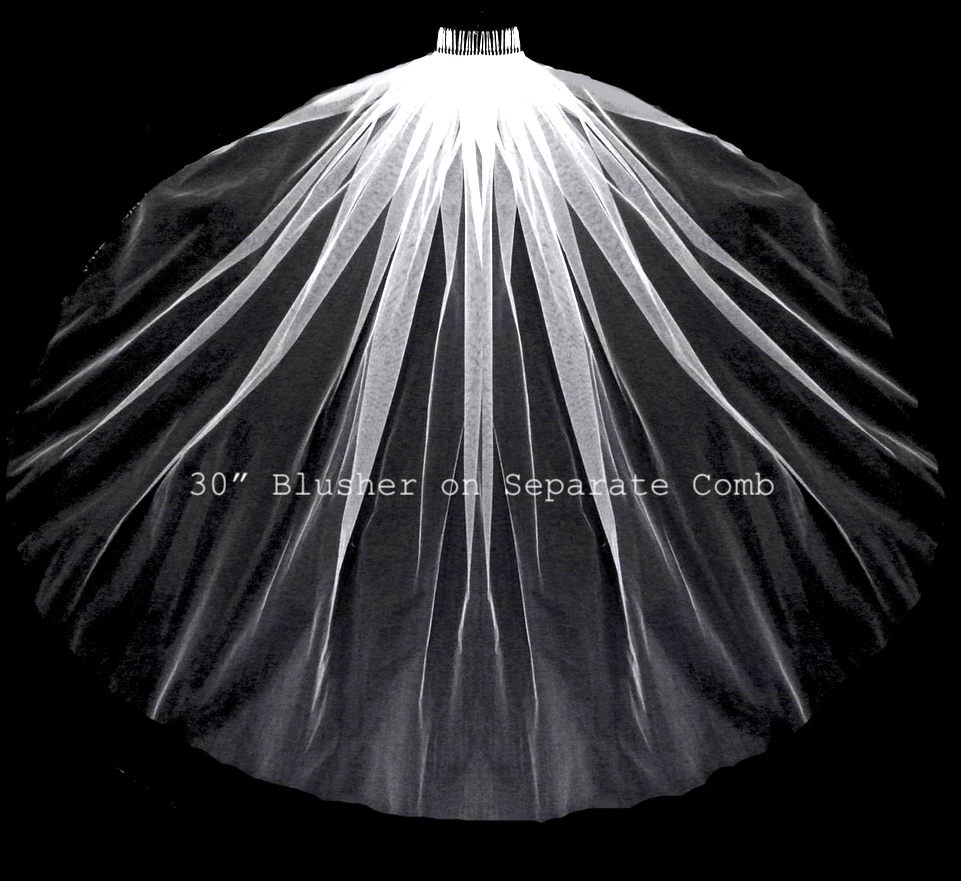 Mona - Crystal trim edge cathedral wedding long veil