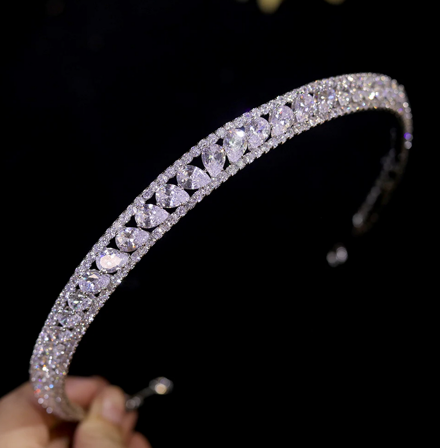 Fazia - Swarovski Crystal wedding headpiece headband