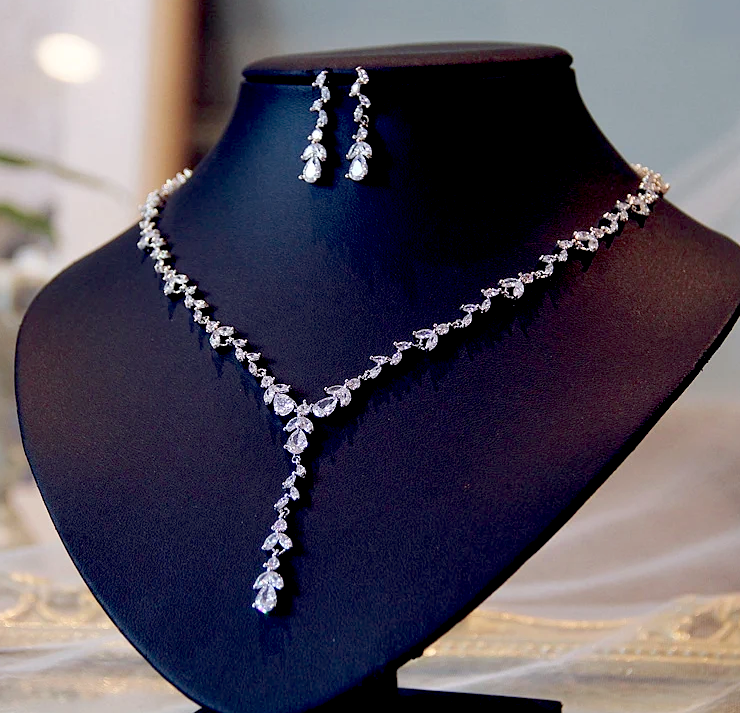 Rosamaria - Elegant vine bridesmaids prom necklace set