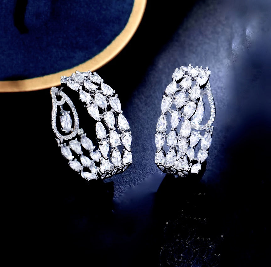 crystal hoop earrings